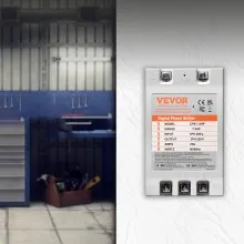 VEVOR 3 Phase Converter- 7.5HP 23A 220V Single Phase to 3 Phase Converter, Digital Phase Shifter for Residential & Light Commercial Use, 220V Input/Output (One Converter Must Be Used on One Motor Only)