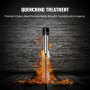 VEVOR tap and die set in flames showcasing its quenching treatment for durability.