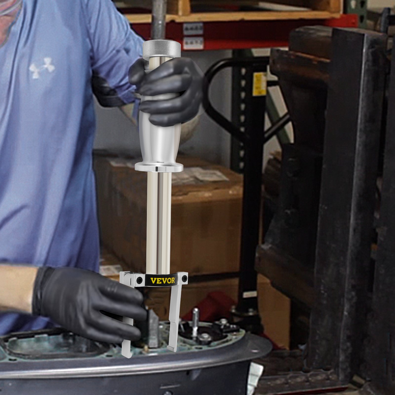 VEVOR Upper Bearing Carrier Puller, with MT0013 Drive Collar Shaft Adapter, Compatible with Yamaha, Johnson, Evinrude, Honda, Mercury, Steel Marine Upper Bearing Puller for Carrier Bearing Removing