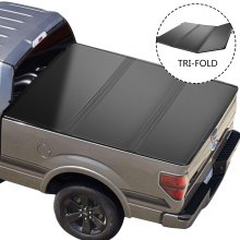 VEVOR Funda para caja de camioneta triple plegable para Ford F150, cubierta dura para caja de camioneta de 5.7 pies, accesorios para caja de camioneta pickup para Ford F-150 Flareside Styleside 2004-2021, cama de 5.7 pies