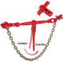 VEVOR Chain and Binder Kit 5/16in-3/8in, Ratchet Load Binders 6600lbs Working Strength, Ratchet Binders and Chains, 5/16in x 10ft Chains w/ G70 Hooks, for Truck, Tie Down, Hauling, Towing