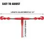 VEVOR Chain Binder 5/16in x 3/8in, Ratchet Load Binder 6600lbs Capacity, Ratchet Lever Binder w/ G70 Hooks, Adjustable Length, Ratchet Chain Binder for Tie Down, Hauling, Towing, 2-Pack in Red