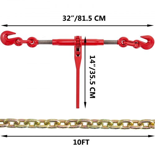 2 Pack Chain Binder, 3/8-1/2 Inch Chain Binder, Ratchet Binder - View #7