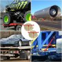 VEVOR Chain and Binder Kit 5/16in-3/8in, Ratchet Load Binders 6600lbs Working Strength, Ratchet Binders and Chains, 5/16in x 12ft Chains w/ G70 Hooks, for Truck, Tie Down, Hauling, Towing