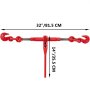 VEVOR Chain Binder 3/8in-1/2in, Ratchet Load Binder 9215lbs Capacity, Ratchet Lever Binder with G70 Hooks, Adjustable Length, Ratchet Chain Binder for Tie Down, Hauling, Towing, 4-pack in Red