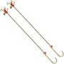 VEVOR J Hook Chain, 5/16 in x 8 ft Tow Chain Bridle, Grade 80 J Hook Transport Chain, 9260 Lbs Break Strength with RJT Hooks & Grab Hooks, Tow Hooks for Trucks, Heavy Duty J Hook and Chain Shorteners