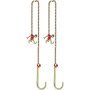 VEVOR J Hook Chain, 5/16 in x 8 ft Tow Chain Bridle, Grade 80 J Hook Transport Chain, 9260 Lbs Break Strength with RJT Hooks & Grab Hooks, Tow Hooks for Trucks, Heavy Duty J Hook and Chain Shorteners