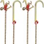 VEVOR J Hook Chain, 5/16 in x 8 ft Tow Chain Bridle, Grade 80 J Hook Transport Chain, 9260 Lbs Break Strength with RJT Hooks & Grab Hooks, Tow Hooks for Trucks, Heavy Duty J Hook and Chain Shorteners