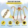 VEVOR V Bridle Chain, 5/16 in x 2 ft Tow Chain Bridle, Grade 80 V-Bridle Transport Chain, 9260 Lbs Break Strength with j Hooks & Grab Hooks, Heavy Duty Pear Link Connector and Chain Shorteners