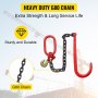 VEVOR J Hook Chain, 3/8 in x 2 ft Tow Chain Bridle, Grade 80 J Hook Transport Chain, 11023 Lbs Break Strength with J Hook & Grab Hook, Tow Hooks for Trucks, Heavy Duty J Hook and Chain Shorteners
