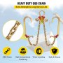 VEVOR V Bridle Chain, 5/16 in x 2 ft Bridle Tow Chain, Grade 80 V-Bridle Transport Chain, 9260 Lbs Break Strength with TJ Hooks and Crab Hooks, Heavy Duty Pear Link Connector and Chain Shorteners