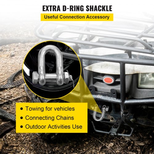 VEVOR V Bridle Chain, 5/16 in x 2 ft Tow Chain Bridle, Grade 80 V-Bridle Transport Chain, 9260 Lbs Break Strength with TJ Hooks & Grab Hooks, Heavy Duty Pear Link Connector and Chain Shorteners