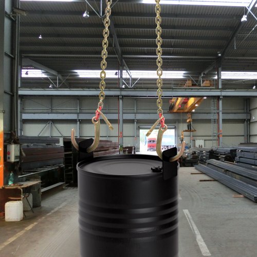 VEVOR V Chain with TJ Hooks and Crab Hooks, 23.6"X0.3" G80 Alloy Steel Chain J Hook Chains for Towing, 9260 lbs Working Load Limit Bridle Tow Chain, Bridle Chain Truck Towing Straps Safe Hook 2PCS