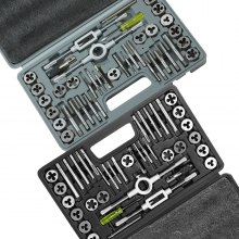 VEVOR Tap and Die Set, 80-Piece Metric and SAE Standard, Bearing Steel Taps and Dies, Essential Threading Tool for Cutting External Internal Threads, with Complete Accessories and Storage Case