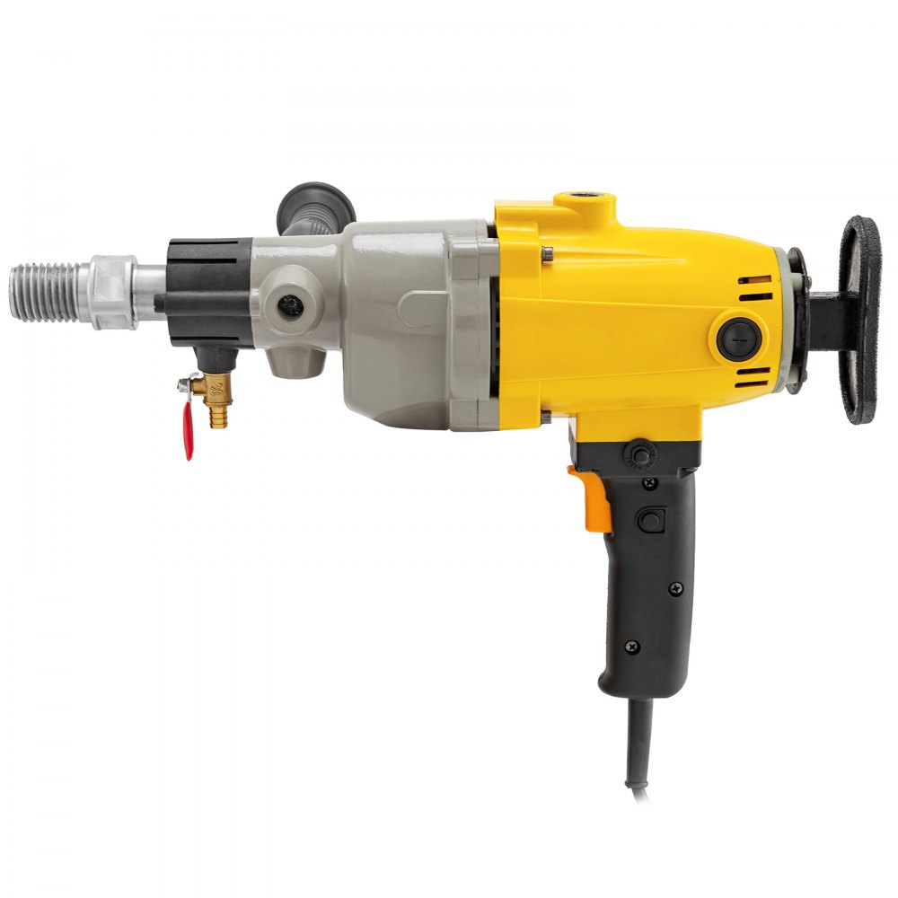 VEVOR Diamond Core Drill, 2180W 7'/180 mm, 1600RPM Variable Speed Core Drill Rig with Portable Case, Handheld Drilling Machine for Hard Stone, Concrete, Marble, Granite, Brick