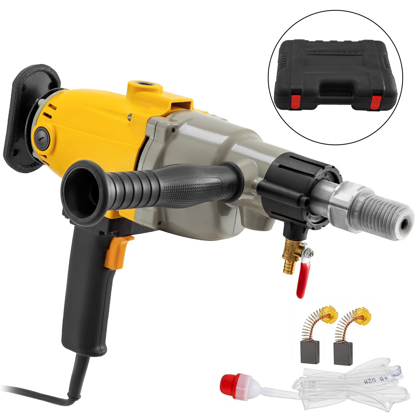 VEVOR Diamond Core Drill, 2180W 7'/180 mm, 1600RPM Variable Speed Core Drill Rig with Portable Case, Handheld Drilling Machine for Hard Stone, Concrete, Marble, Granite, Brick