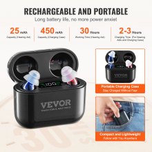 VEVOR Hearing Aids for Senior Rechargeable Hearing Amplifiers & 8 Pair Ear Domes