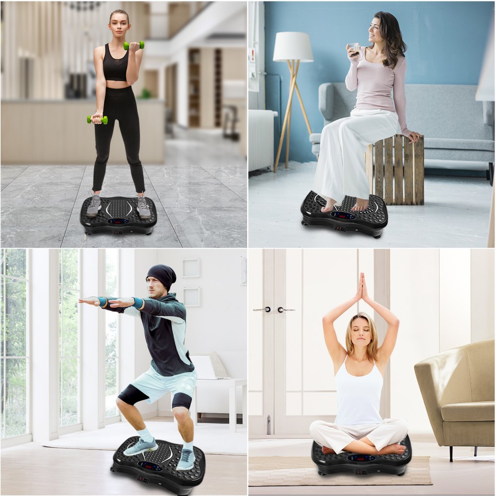 Vibration Plate Platform Full Body Exercise Fitness Trainer Machine Music Player