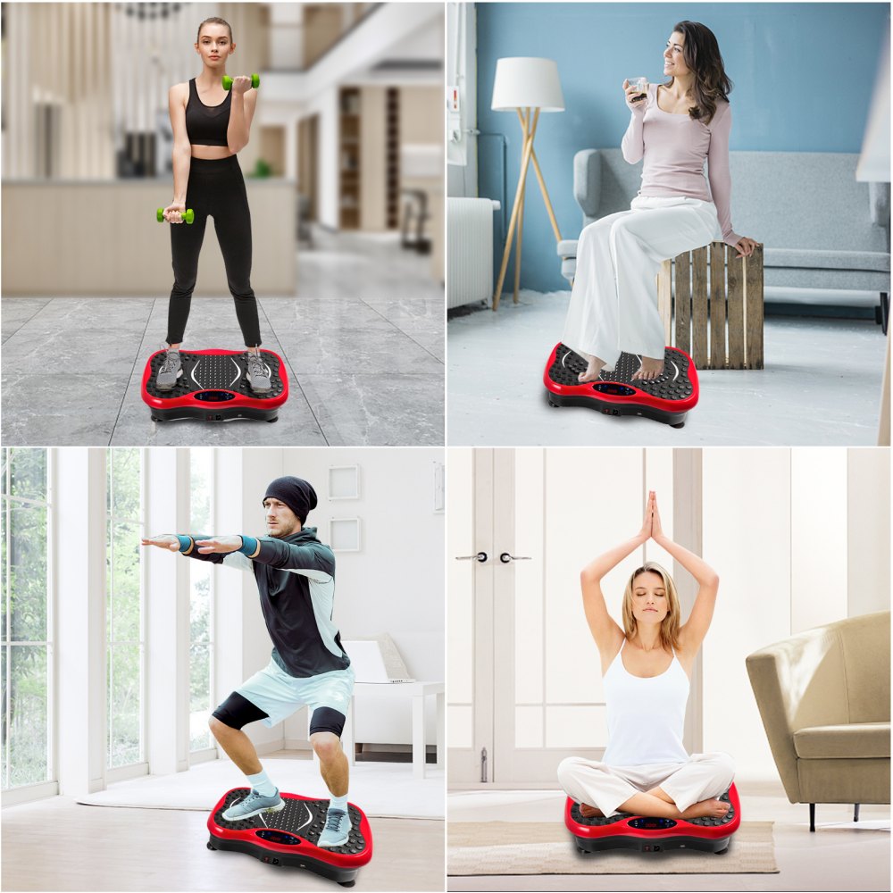 VEVOR Vibration Plate Exercise Machine,Whole Body Exercise Vibration Fitness Platform,350Lbs LCD 3 Levels Massage Remote Bluetooth USB Music Intelligent Watch, Fitness Vibration Machine