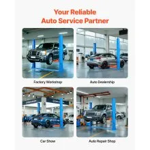 VEVOR 2 Post Lift, 12000 lbs Capacity, 220V 2.95 HP Powerful Motor, Two Post Car Lift Auto Hoist for Sedan SUV Pickup, Automotive Hoist 74.8 Inch Height for Home Garage, Repair Shop, Workshop, Blue