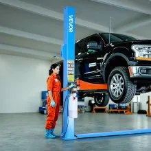VEVOR 2 Post Lift, 12000 lbs Capacity, 220V 2.95 HP Powerful Motor, Two Post Car Lift Auto Hoist for Sedan SUV Pickup, Automotive Hoist 74.8 Inch Height for Home Garage, Repair Shop, Workshop, Blue