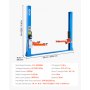 VEVOR 2 Post Lift, 9000 lbs Capacity, 220V 2.95 HP Powerful Motor, Two Post Car Lift Auto Hoist for Sedan SUV Pickup, Automotive Hoist 74.8 Inch Height for Home Garage, Repair Shop, Workshop, Blue