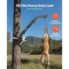 VEVOR Tree Mounted Deer Hoist 353 lbs Game Hoist Winch Lift with Gambrel & Winch