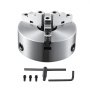 VEVOR 3-čeľusťové skľučovadlo sústruhu, 10'', samostrediace skľučovadlo sústruhu, 0,24-9,84 in/6-250 mm rozsah upínania s T-kľúčovými upevňovacími skrutkami šesťhranný kľúč, pre sústruh 3D obrábacie centrum s tlačiarňou Frézka Vŕtačka