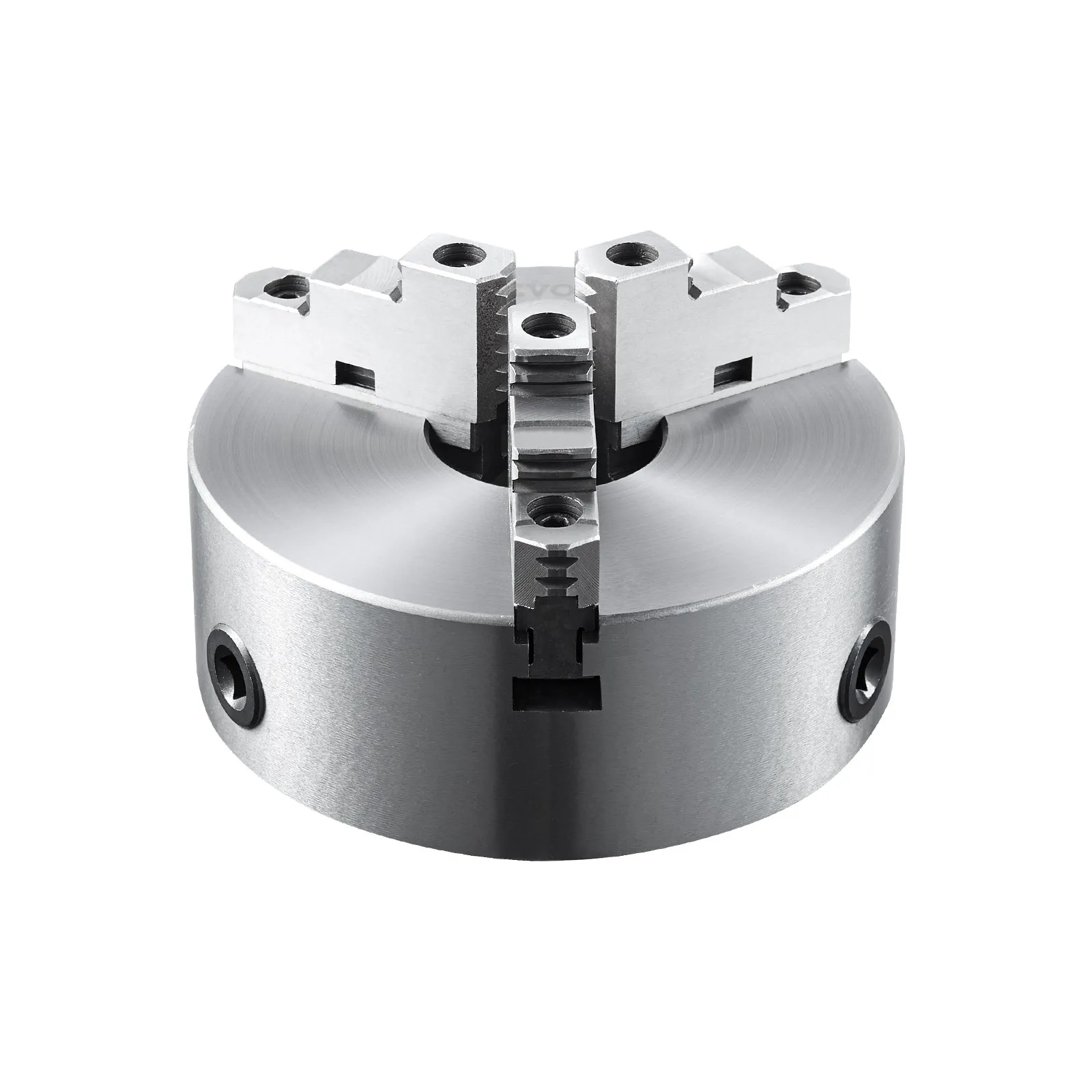 VEVOR 3-Jaw Lathe Chuck, 10'', Self-Centering Lathe Chuck, 0.24-9.84 in/6-250 mm Clamping Range with T-key Fixing Screws Hexagon Wrench, for Lathe 3D Printer Machining Center Milling Drilling Machine