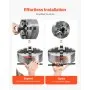 VEVOR 4-Jaw Lathe Chuck, 10 in (250 mm), Lathe Chuck, 0.6-9.84 in (15-250 mm) Clamping Range with T-key Fixing Screws Reversible Jaws, HT300 Cast Iron Material, Internal External for Wood Metal Lathe