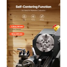 VEVOR 10 in 4-Jaw Self-Centering Lathe Chuck for Lathe Drilling Milling Machine