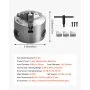 VEVOR 3-pofás esztergatomány, 3 hüvelyk (80 mm), önközpontosító tokmány, 0,08-2,48 hüvelyk (2-63 mm) befogási tartomány T-kulcsos rögzítőcsavarokkal, megfordítható pofákkal, HT300 anyag, belső/külső fa-fémesztergához
