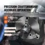 VEVOR 3-jaw lathe chuck featuring precision chuck jaws, accurate guide rails, and fine bearing.