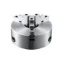 VEVOR 3-jaw lathe chuck in metal, showing precision engineering and robust design.