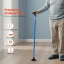 VEVOR Walking Cane Folding Walking Stick 8-Level Height 4-Pronged Pivoting Base