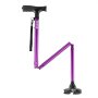 Bastón VEVOR para hombre y mujer, plegable, con altura ajustable de 8 niveles y base pivotante de 4 puntas, ligero y portátil, de aluminio, ideal para personas mayores, con capacidad de carga de 113 kg (morado).