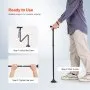 VEVOR Walking Cane for Man Woman, Folding Walking Stick with 8-Level Adjustable Height, 4-Pronged Pivoting Base, Lightweight & Portable Aluminum Mobility Aid for Seniors Adults, 250LBS Loading (Black)