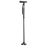 VEVOR Walking Cane for Man Woman, Folding Walking Stick with 8-Level Adjustable Height, 4-Pronged Pivoting Base, Lightweight & Portable Aluminum Mobility Aid for Seniors Adults, 250LBS Loading (Black)
