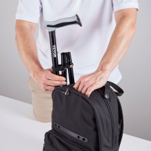 Bastón plegable para caminar con altura ajustable de 8 niveles y punta pivotante