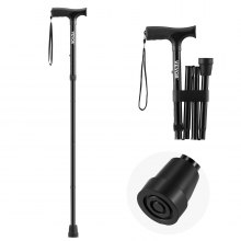 VEVOR Walking Cane for Man Woman Folding Walking Stick 5-Level Adjustable Height