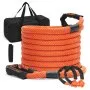 VEVOR 7/8" (2.2 cm) x 30'/9.1 m Kinetic Recovery Tow Rope 30,580 lbs/13,876.4 kg, Heavy-Duty Off Road Snatch Strap with 2 Soft Shackles (41,750 lbs/18,927.5 kg) Extreme Duty 30% Elasticity Energy Snatch Strap Jeep Car Truck ATV UTV SUV Tractor