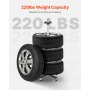 Tire Rack for 4 Tires with Rim Mobile Tyre Stand Fit up to 225mm Wide Tire