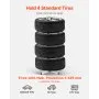 VEVOR Tire Storage Rack, Heavy-Duty Steel Tire Tree Stand for 4 Tires with Rims, Space-Saving Tyre Holder for Tires up to 225mm Wide, Max 220 lbs Load Capacity, Ideal for Garage and Workshop