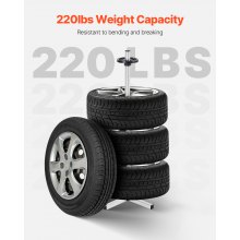 Tire Rack for 4 Tires with Rim Tyre Stand Holder Fit up to 225mm Wide Tire