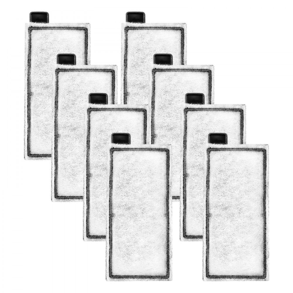 VEVOR Aquarium Filter Cotton, 8 PCS Fish Tank Replacement Filter Cartridges for 5 Gal Glass Aquarium , Fishbowl Accessories with Multi-Layer Filtration Easy Installation, for CL20 Models