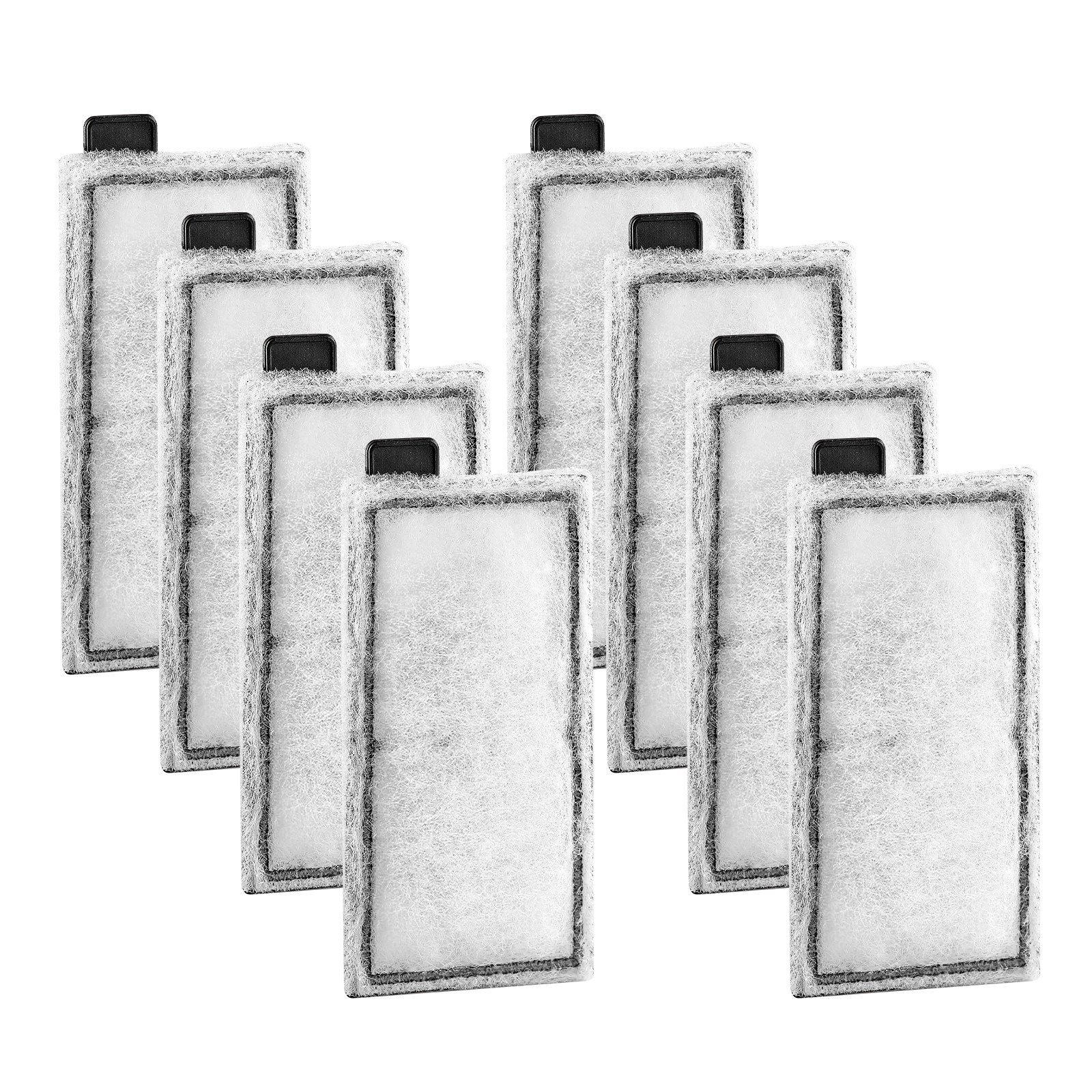 VEVOR Aquarium Filter Cotton, 8 PCS Fish Tank Replacement Filter Cartridges for 5 Gal Glass Aquarium , Fishbowl Accessories with Multi-Layer Filtration Easy Installation, for CL20 Models