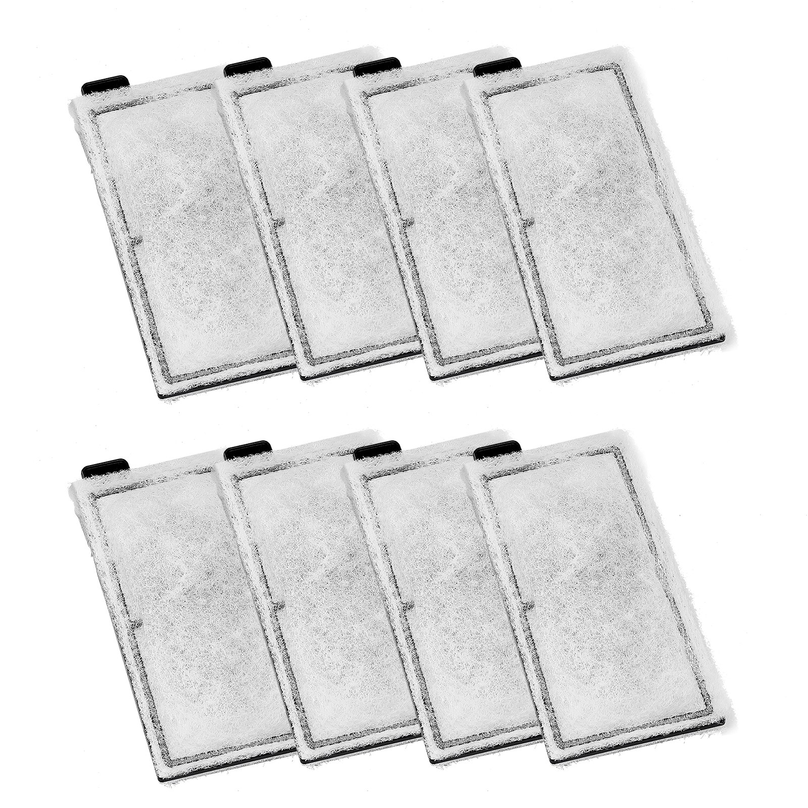 VEVOR Aquarium Filter Cotton, 8 PCS Fish Tank Replacement Filter Cartridges for 5 Gal Glass Aquarium , Fishbowl Accessories with Multi-Layer Filtration Easy Installation, for CL20 Models
