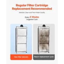 8 PCS Aquarium Filter Cotton Replacement for 2.5/3.5gal MN-200 MN-280