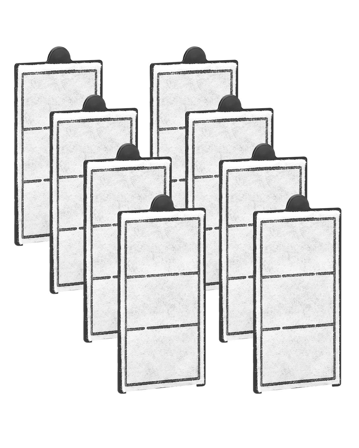 VEVOR Aquarium Filter Cotton, 8 PCS Fish Tank Replacement Filter Cartridges for 2.5/3.5 Gal, Fishbowl Accessories with Multi-Layer Filtration Easy Installation, for MN-200 and MN-280 Models