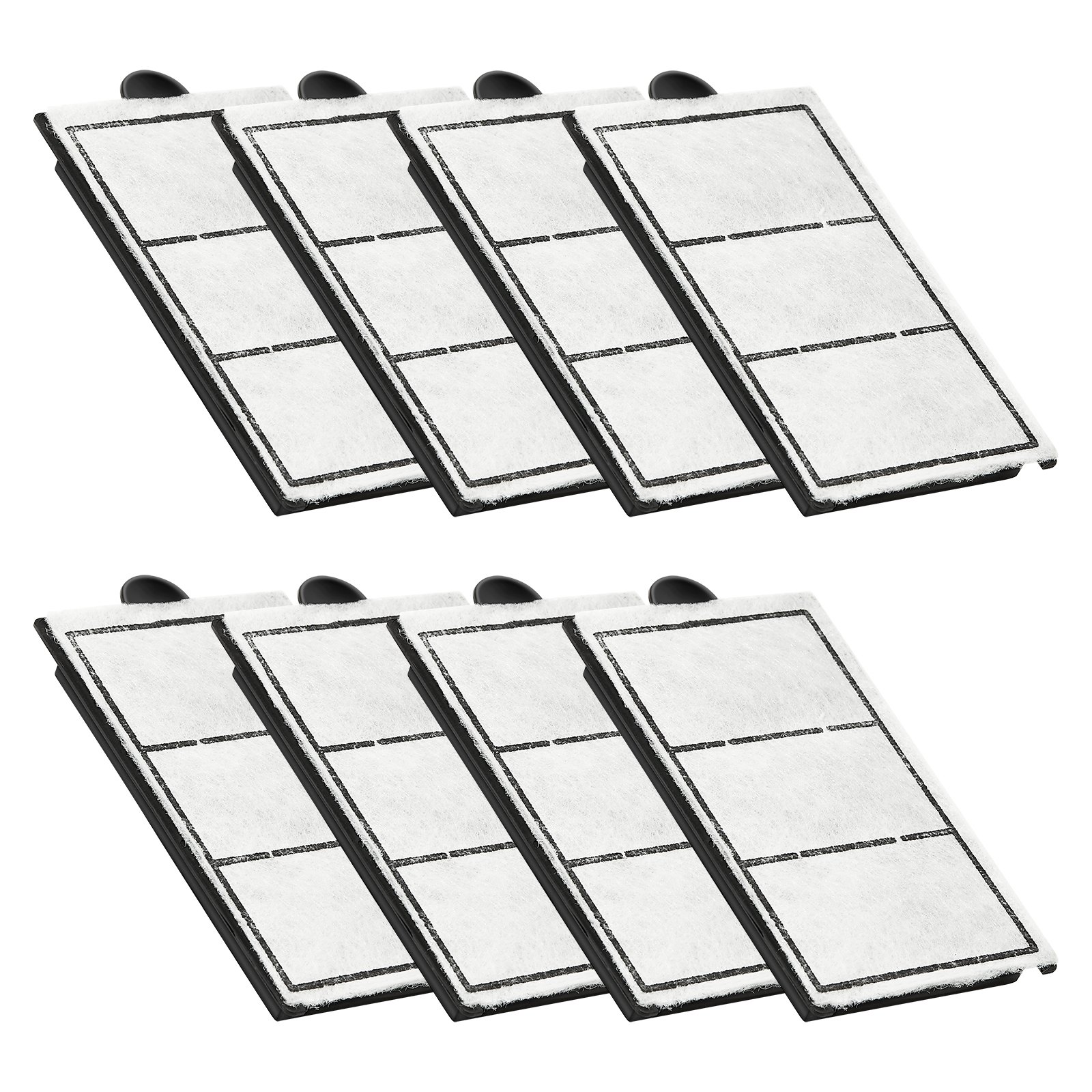 VEVOR Aquarium Filter Cotton, 8 PCS Fish Tank Replacement Filter Cartridges for 2.5/3.5 Gal, Fishbowl Accessories with Multi-Layer Filtration Easy Installation, for MN-200 and MN-280 Models
